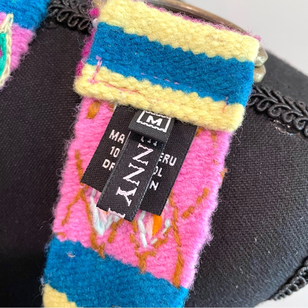 Madeline Parks Hand Embroidered Geometric Wool Belt - Picture 5 of 8
